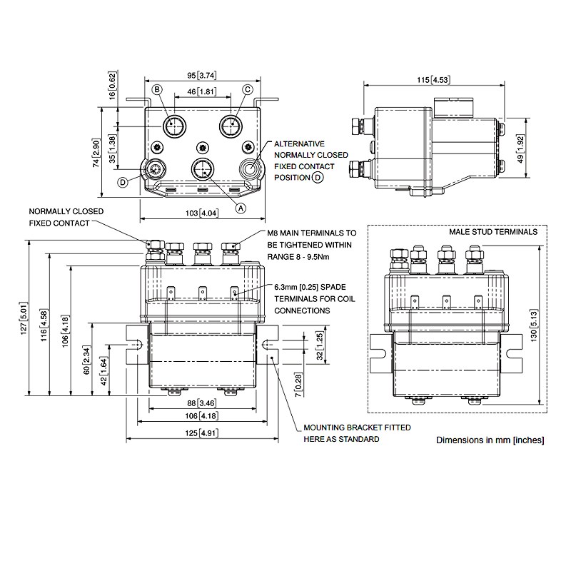 DC182-865P 24VDC SPDT Motor-reversing Intermittent Solenoid