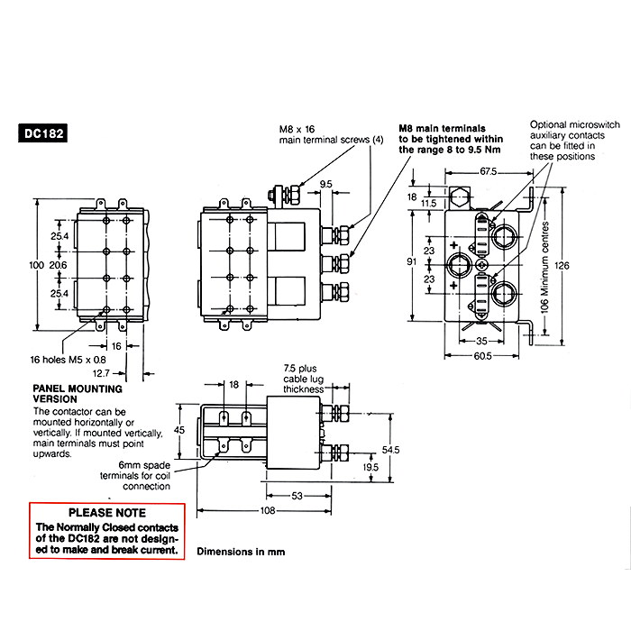 DC182B-425 36VDC SPDT Motor-reversing Intermittent Solenoid