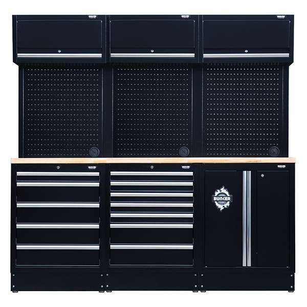 04411 | BUNKER® Modular Storage Combo with Hardwood Worktop (14 Piece)