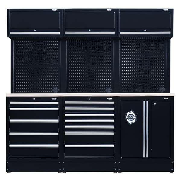 04415 | BUNKER® Modular Storage Combo with Stainless Steel Worktop (14 Piece)