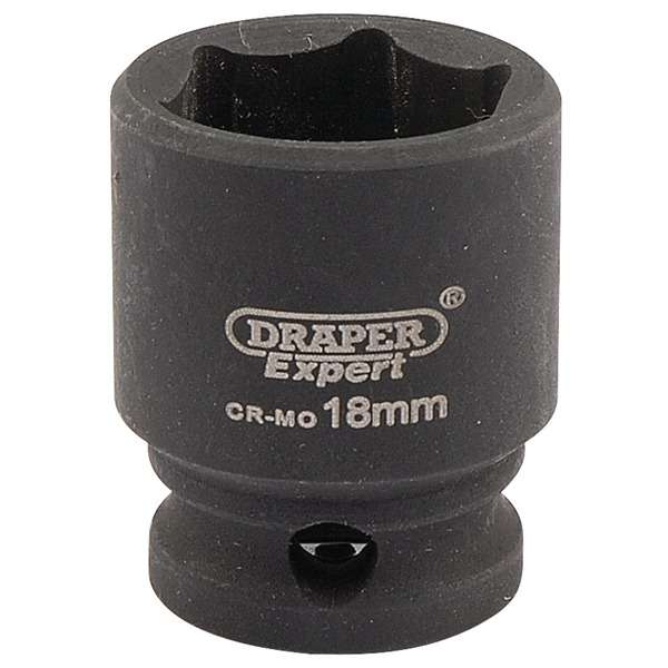 06878 | Draper Expert HI-TORQ® 6 Point Impact Socket 3/8'' Square Drive 18mm