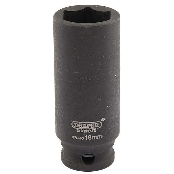 06891 | Draper Expert HI-TORQ® 6 Point Deep Impact Socket 3/8'' Square Drive 18mm