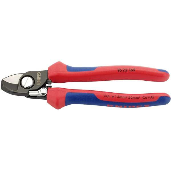 09448 | Knipex Copper or Aluminium Only Cable Shear with Sprung Heavy-duty Handles 165mm