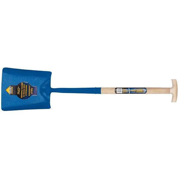 10873 | Draper Expert Solid Forged Contractors Square Mouth Shovel with Ash Shaft and T-Handle