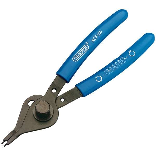 Draper ACP/SET Lot De 5 Pinces à Circlips Professionnelles Avec Têtes Interchangeables - Bleu