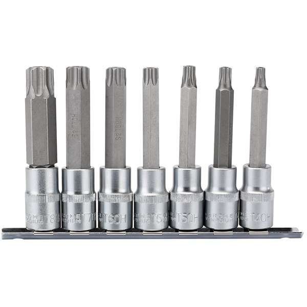 16338 | Draper TX-STAR® Security Socket Bit Set 1/2'' Square Drive 100mm (7 Piece)