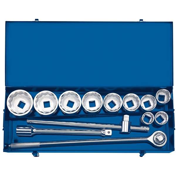 16441 | Metric Socket Set in Metal case 1'' Square Drive (13 Piece)