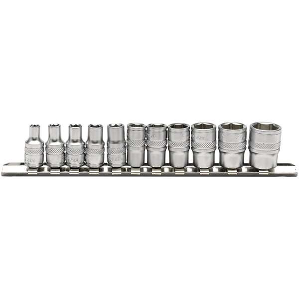 16488 | Imperial Socket Set on a Metal Rail 1/4'' Square Drive (11 Piece)