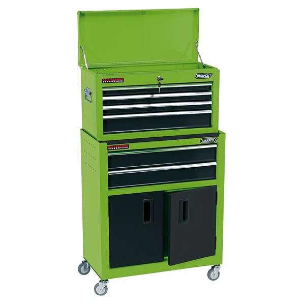 19566 | Combined Roller Cabinet and Tool Chest 6 Drawer 24'' Green