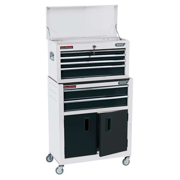 19576 | Combined Roller Cabinet and Tool Chest 6 Drawer 24'' White