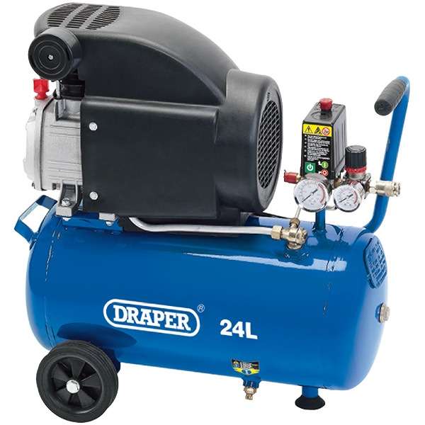 24980 Draper 24L Direct Drive Air Compressor 1.5kW/2hp