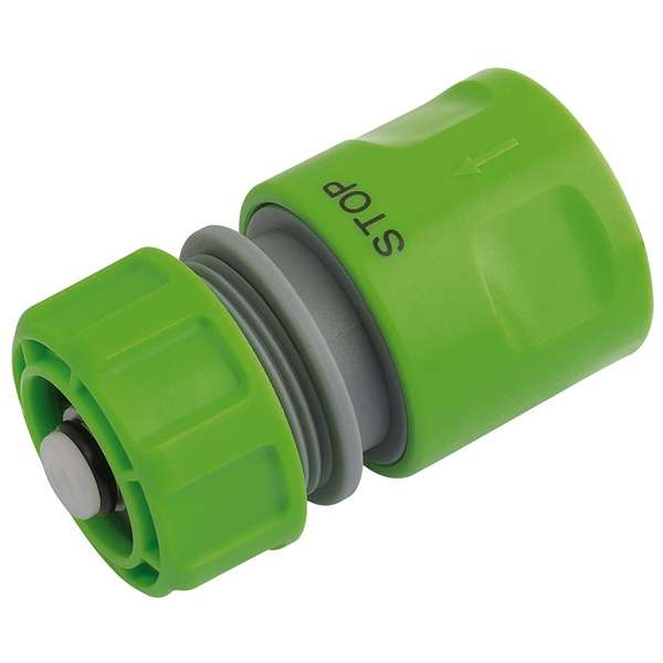 25902 | Garden Hose Connector with Water Stop Feature 1/2''