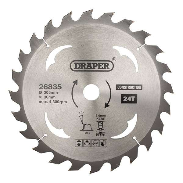 26835 | TCT Construction Circular Saw Blade 305 x 30mm 24T