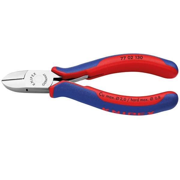 27724 | Knipex 77 02 130 Bevelled Electronics Diagonal Cutters 130mm