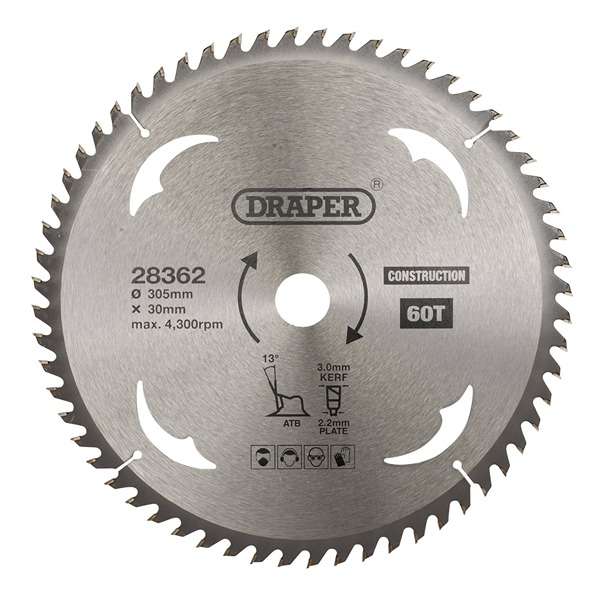 28362 | TCT Construction Circular Saw Blade 305 x 30mm 60T
