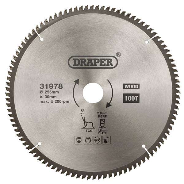 31978 | TCT Triple Chip Grind Circular Saw Blade 255 x 30mm 100T