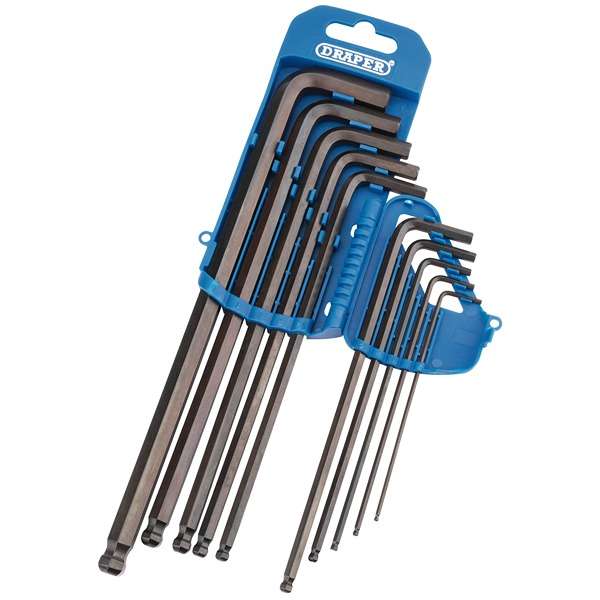 33719 Extra Long Metric Hex. and Ball End Hex. Key Set 10 Piece
