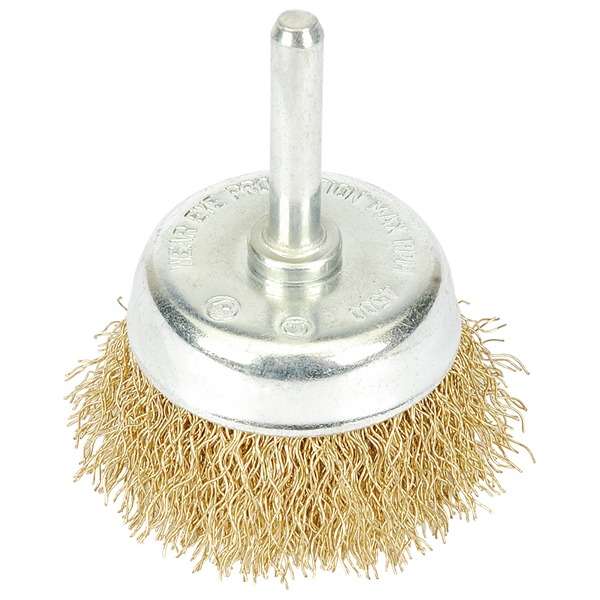 41432 | Brassed Steel Crimped Wire Cup Brush 50mm
