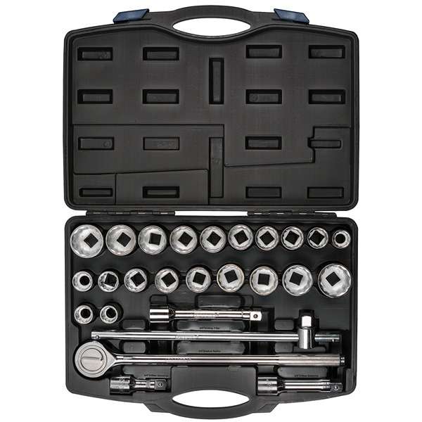 48329 | Combined MM/AF Socket Set 3/4'' Square Drive Black (26 Piece)