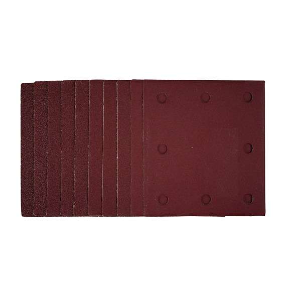 54347 | 1/4 Sanding Sheets with Hook and Loop 115 x 105mm Assorted Grit (Pack of 10)