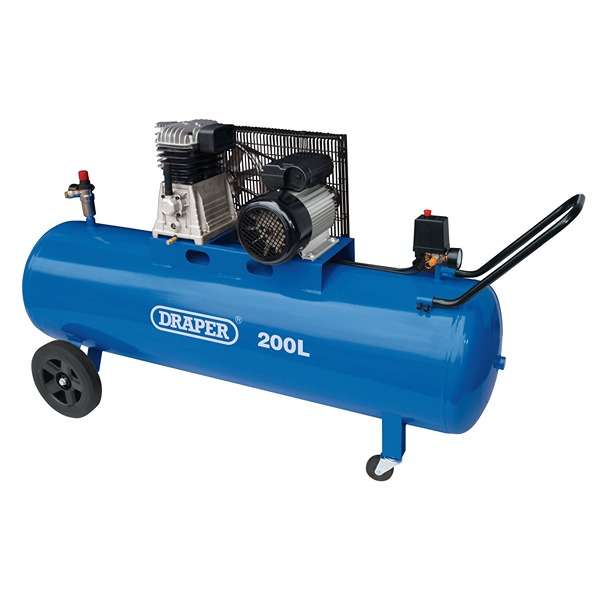 55315 Draper 200L Belt Driven Air Compressor 2.2kW 3hpi
