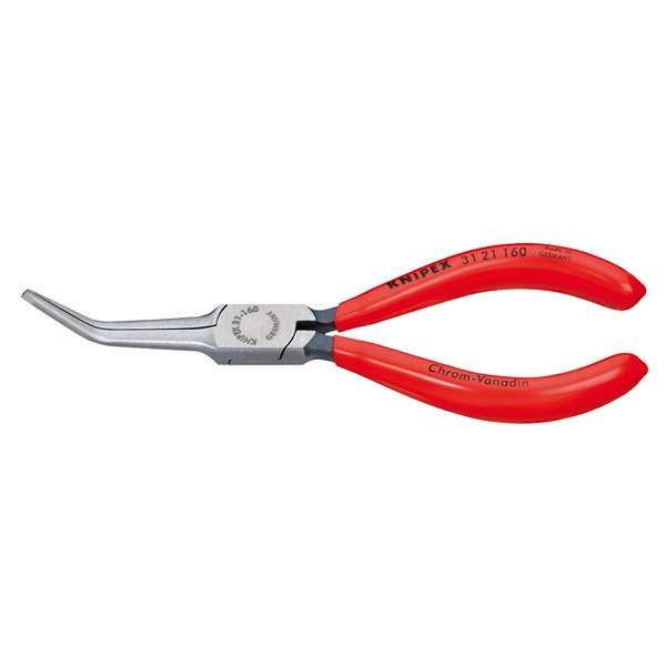 55738 | Knipex 31 21 160 SB Bent Needle Nose Pliers 160mm
