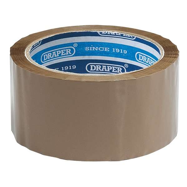 63388 Draper Tools Packing Tape Roll 66m x 50mm