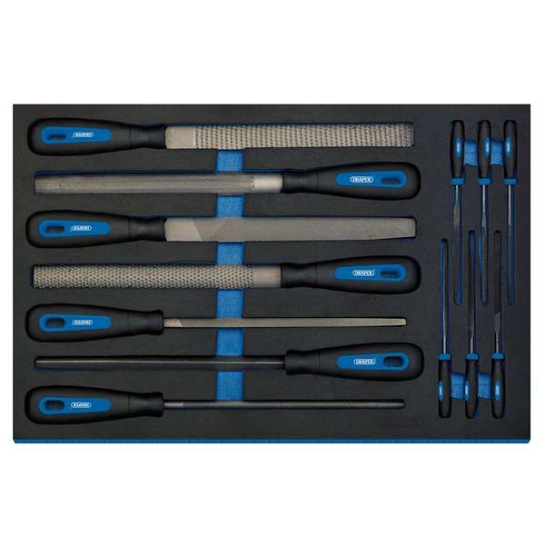 63513 Hand File Set in 3/4 Drawer EVA Insert Tray 13 Piece