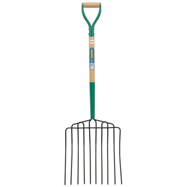 63578 | 10 Prong Manure Fork with Wood Shaft and MYD Handle