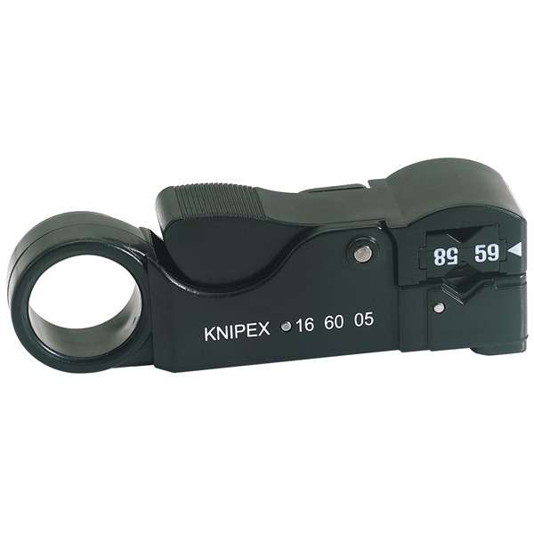 64953 | Knipex 16 60 05SB Adjustable Co-Axial Stripping Tool 4 - 10mm
