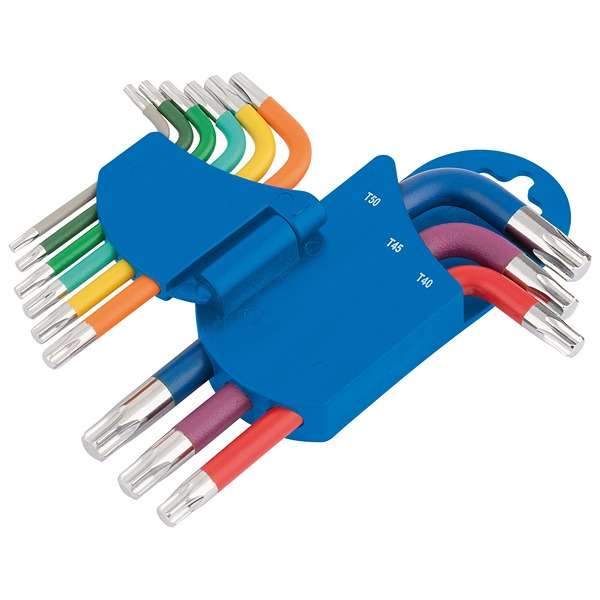 66135 TXSTAR Metric Coloured Short Arm Key Set 9 Piece