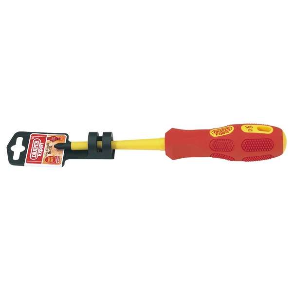 69223 | VDE Approved Fully Insulated Cross Slot Screwdriver No.2 x 100mm (Display Packed)