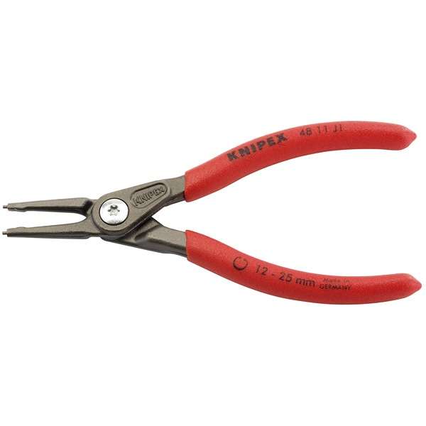 75078 | Knipex 48 11 J1 140mm Internal Straight Tip Circlip Pliers 12 - 25mm Capacity