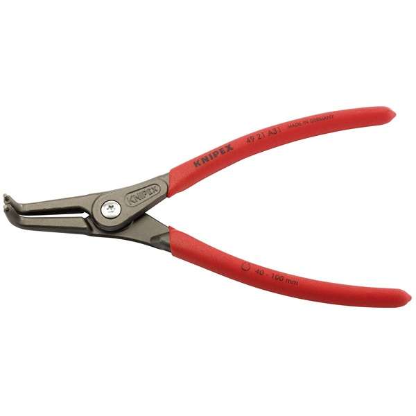 75096 | Knipex 49 21 A31 90° External Straight Tip Circlip Pliers 40 - 100mm Capacity 210mm