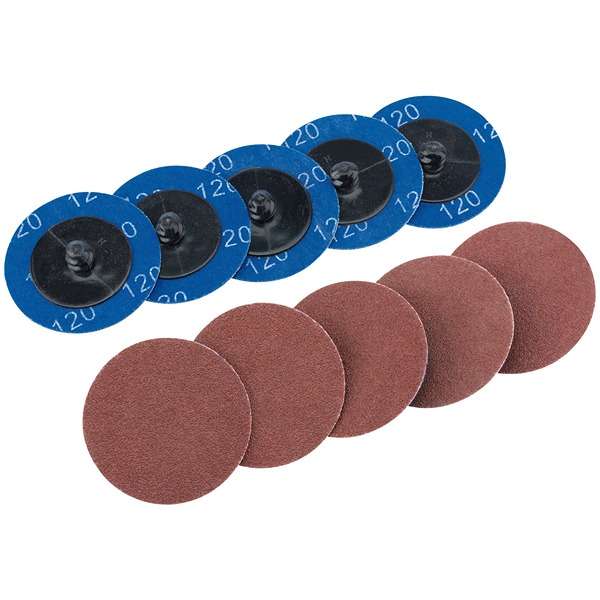 75611 | Aluminium Oxide Sanding Discs 50mm 120 Grit (Pack of 10)