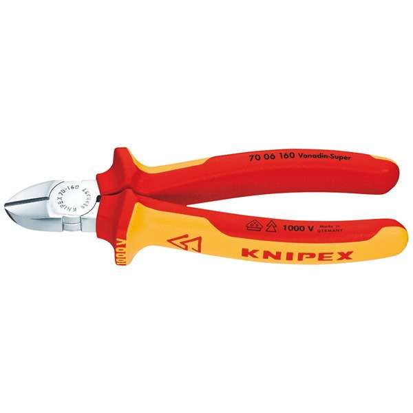 81262 | Knipex 70 06 160 SBE Fully Insulated Diagonal Side Cutter 160mm