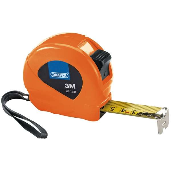 82435 | Measuring Tapes 3m/10ft x 16mm 3 Colours (Dispenser of 12)