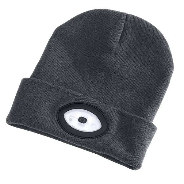 99522 | Beanie Hat with Rechargeable Torch One Size 1W 100 Lumens Grey