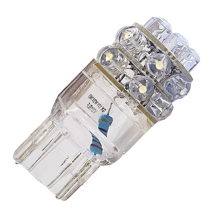Twin Pack 12V (382W) Capless White LED Auto Bulb | Re: L-003-82WW