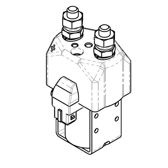 SU280B-1282 Albright Single-acting 48V 250A Contactor - Continuous - Blowouts