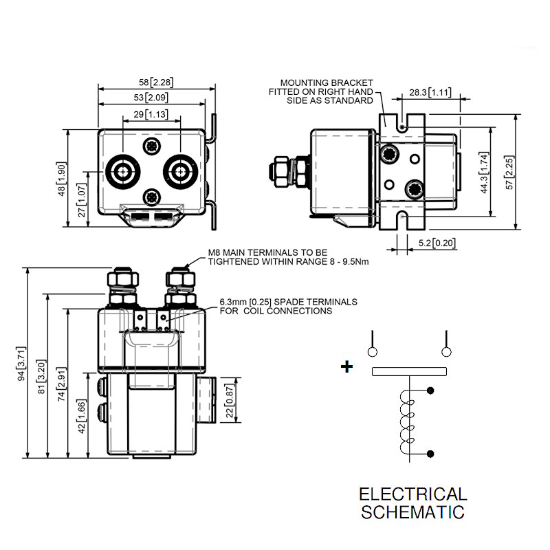 SU80-5063P | Albright 72V SPST IP66 Sealed Contactor 150A