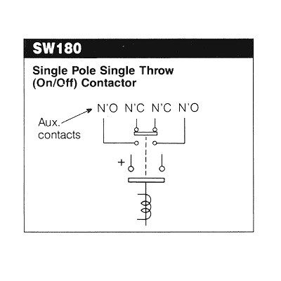 SW180B-12 | Albright 72VDC SPST Solenoid Contactor 150A
