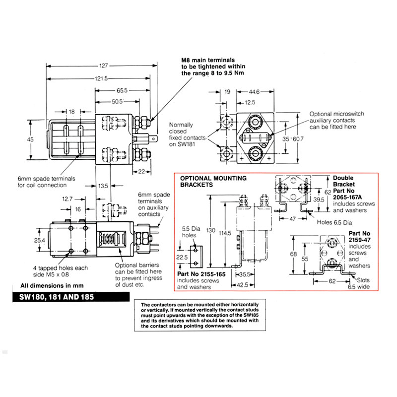 SW181-4 | Albright SPDT 24VDC Switch Solenoid - Continuous