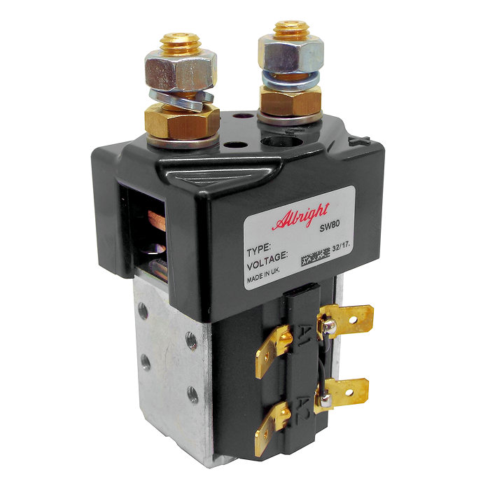 SW80-284 Albright Single-acting Solenoid Contactor 24V Continuous