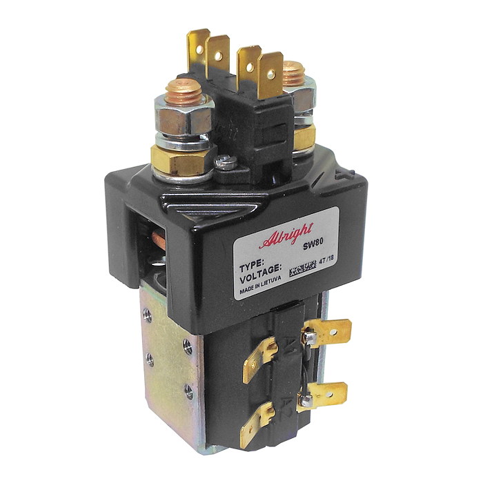 SW80A-19 Albright Single-acting Solenoid Contactor 24V Continuous