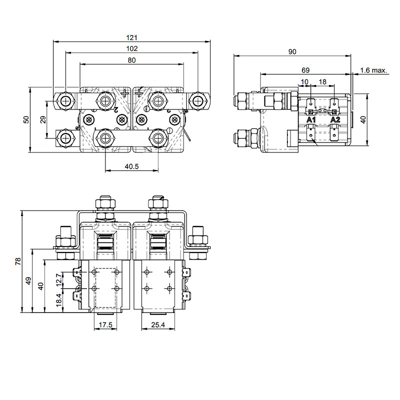 Solenoïde Double Effet Albright SW88B-4 24V DC - Neuf (peut Avoir De Petits Défauts) - Pièce Industrielle