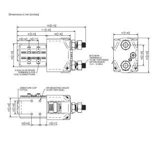 RU280-5001 Albright Single-acting 12V 350A Contactor - Intermittent