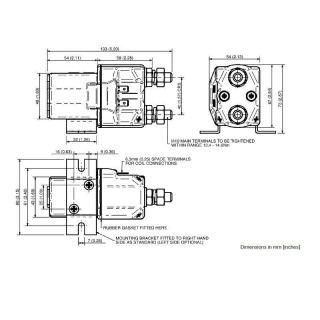 RU280-5068P Albright Single-acting 24V 350A Contactor - Continuous IP66