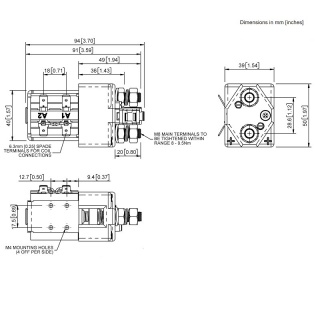 RU80-5034 Albright Single-acting 48V 200A Contactor - Continuous