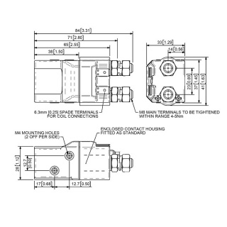 SU60-2025 Albright 48V DC Single-acting Miniature Solenoid Continuous 100A